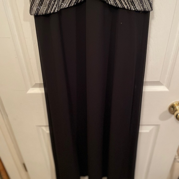 Vintage Patra Black and Silver Sleeveless Maxi Dress V-Neck - Picture 5 of 12